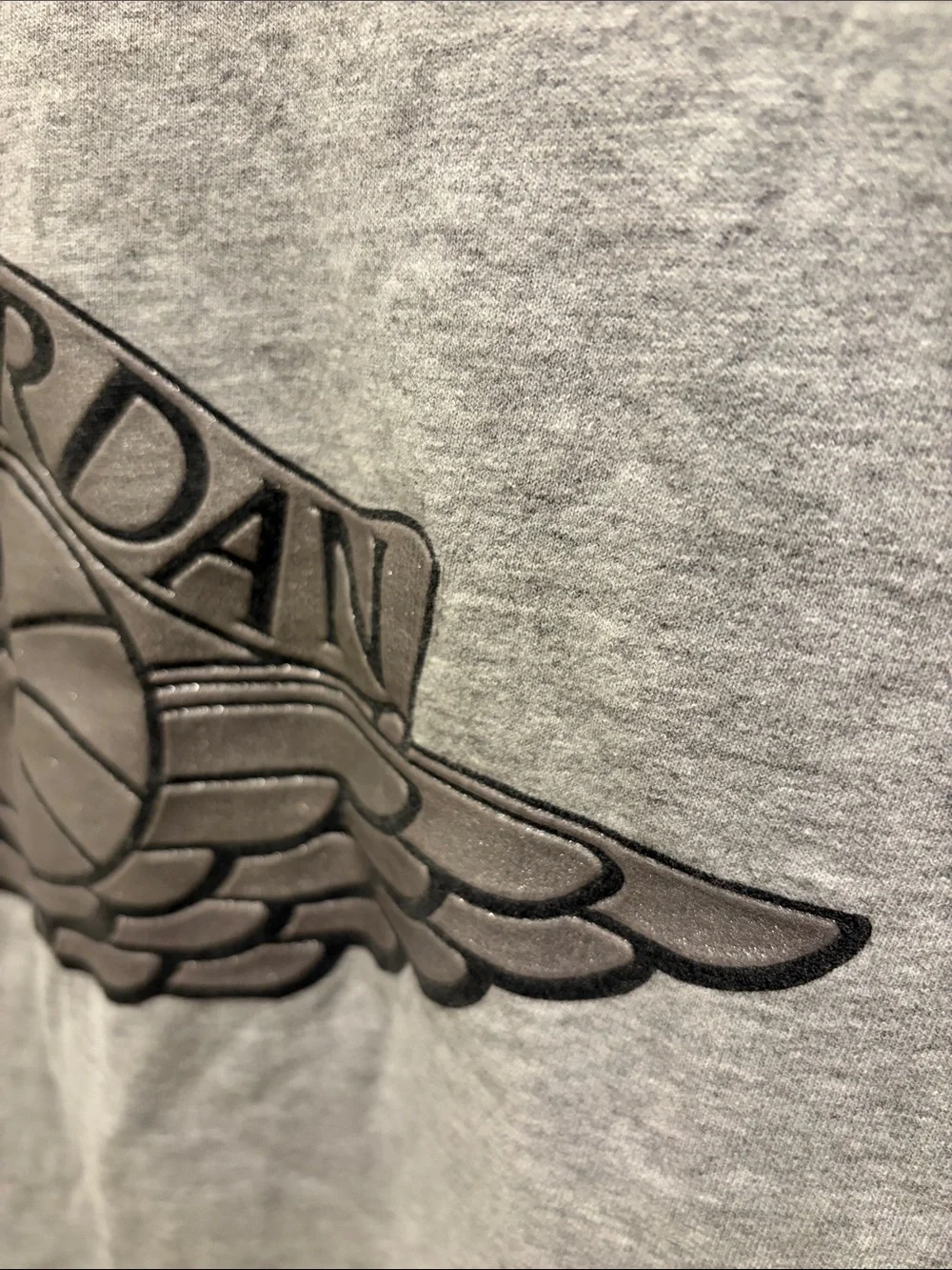 Jordan Brand Retro 1 Gray Short Sleeve Air Jordan 1 Wings Logo Tee size L